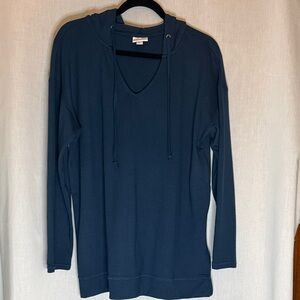 LuLaRoe Eliza Deep Blue V-Neck Hoodie